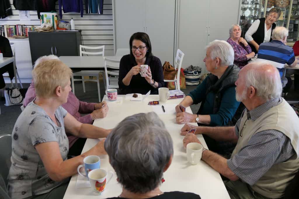 Friendships form fast at the Springfield Seniors Group, where residents from near and far come to club meetings over coffee each week.