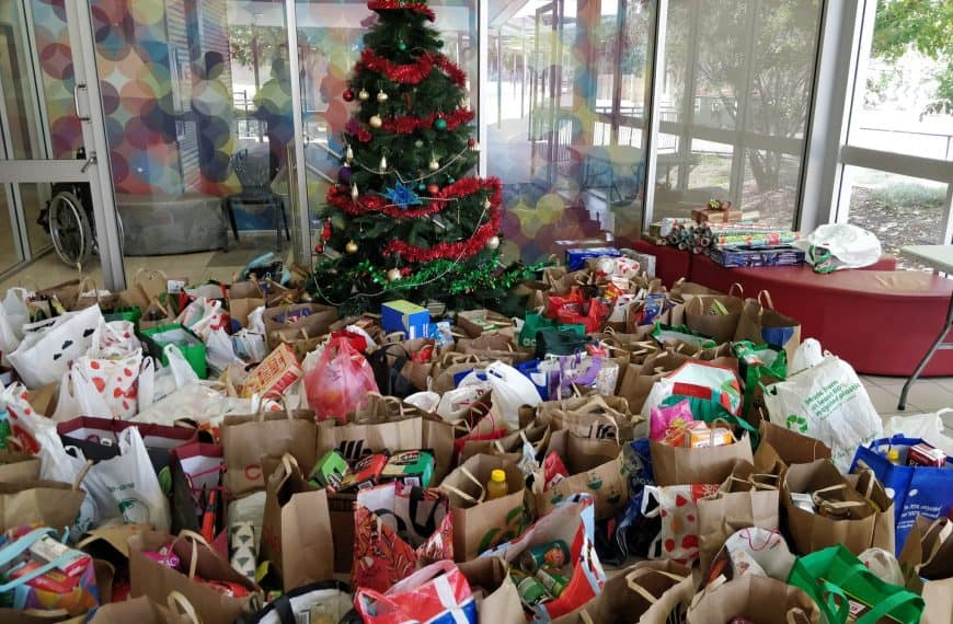 YMCA Springfield Lakes was full of Christmas spirit last month as staff and volunteers organised thousands of gifts for needy families.