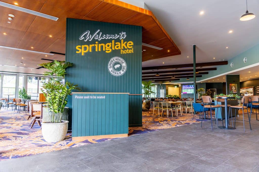 Popular pub Springlake Hotel has reopened after a multi-million dollar renovation, offering new spaces for indoor and outdoor entertainment.
