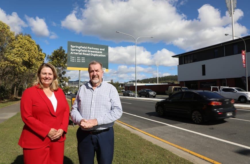 Four-lane milestone reached in Springfield Road upgrade